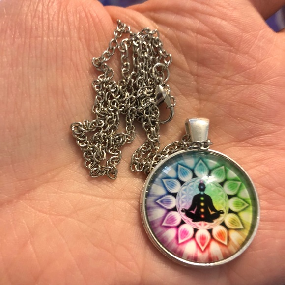 Yoga Cabochon Chakra Necklace - Picture 3 of 4